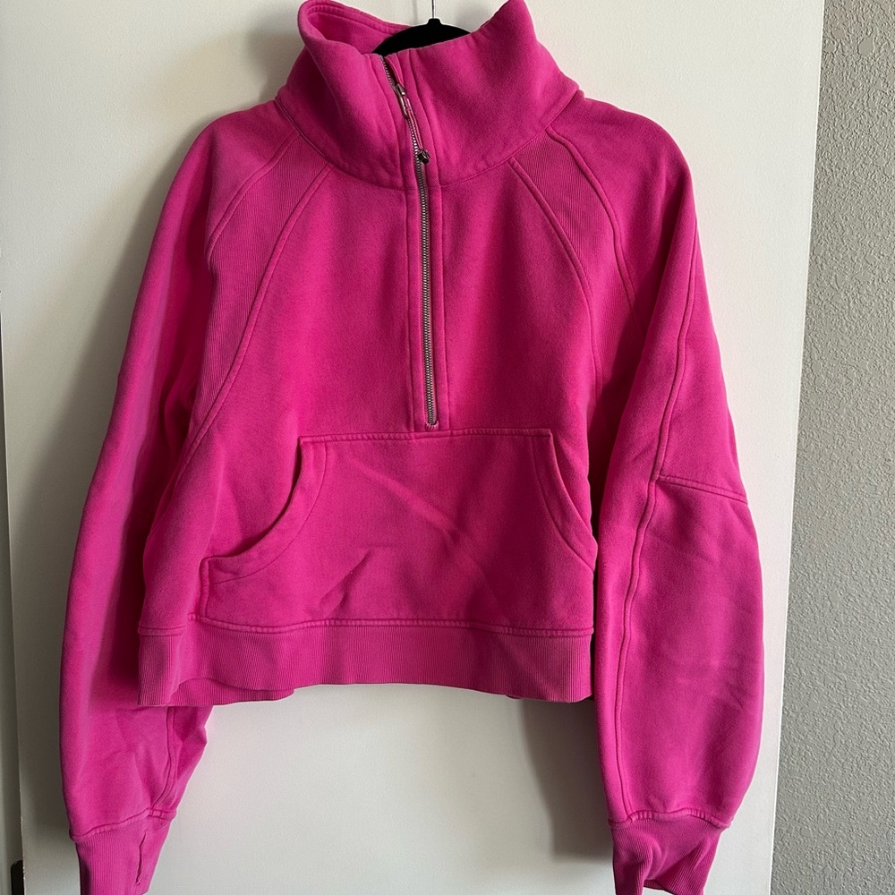 Lululemon Athletica Bright Pink Half-Zip Hoodie
